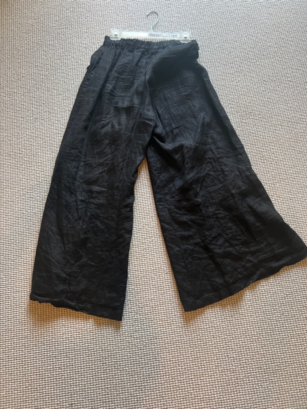 CP Shades Black Wide Leg Linen Pants - Picture 3 of 3